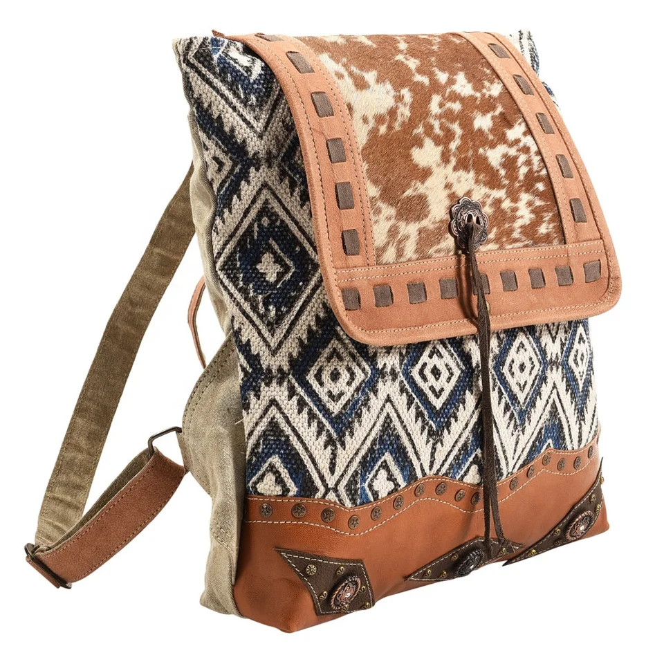 BOHO Vintage MYRA Southwestern Aztec deals Tribal Rug Backpack/Weekender Bundle